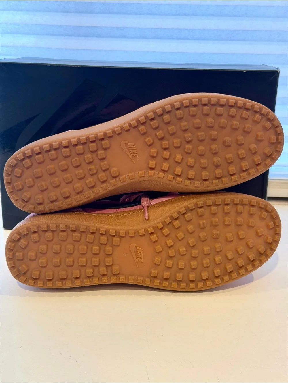 Nike Women’s Field General Pink Sneakers Gum Sole Elemental Pink Obsidian Swoosh - Picture 5 of 7